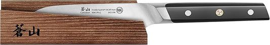 Cangshan TC Series 1021165 Swedish 14C28N Steel Forged 5-Inch Santoku Knife and Wood Sheath Set