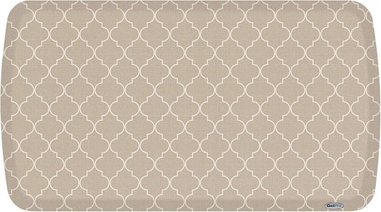 GelPro Elite Premier Anti-Fatigue Kitchen Comfort Floor Mat, 20x48”, Trellis Khaki Stain Resistant Surface with Therapeutic Gel and Energy-Return Foam for Health and Wellness