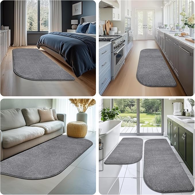 Washable Kitchen Rug 24" x 35.5" / 60cm x 90cm, Non Slip Kitchen Mat for Floor, Absorbent Indoor Throw Rug for Laundry, Bathroom, Bedroom, Door