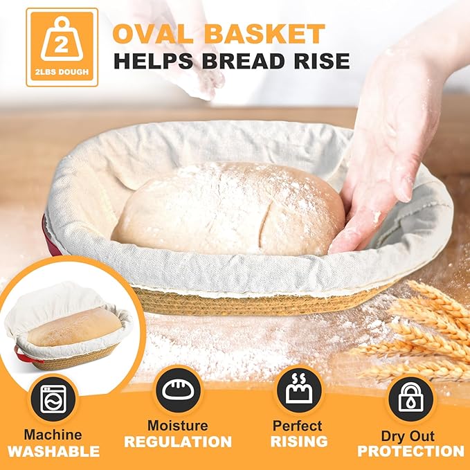 MSJGA 9×5 Inch Cast Iron Loaf Pans with Lid for Bread Baking, 2 In 1 Bread Pan with Sourdough Bread Baking Supplies