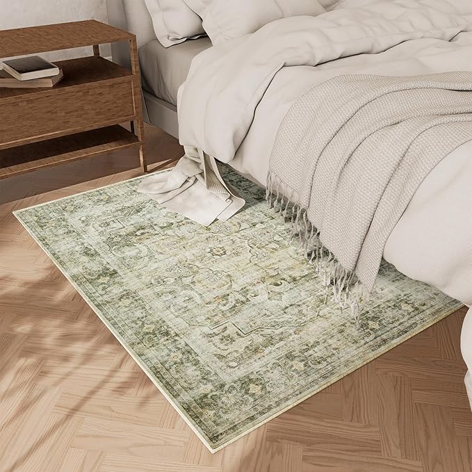 Washable Entryway Small Area Rugs: 2'x3' Boho Rug Non Slip Door Mat Indoor Entrance Stain Resistance Low Pile Throw Rugs for Inside Front Door Floor Bedroom Bedside Kitchen Nursery Dorm Room Entry
