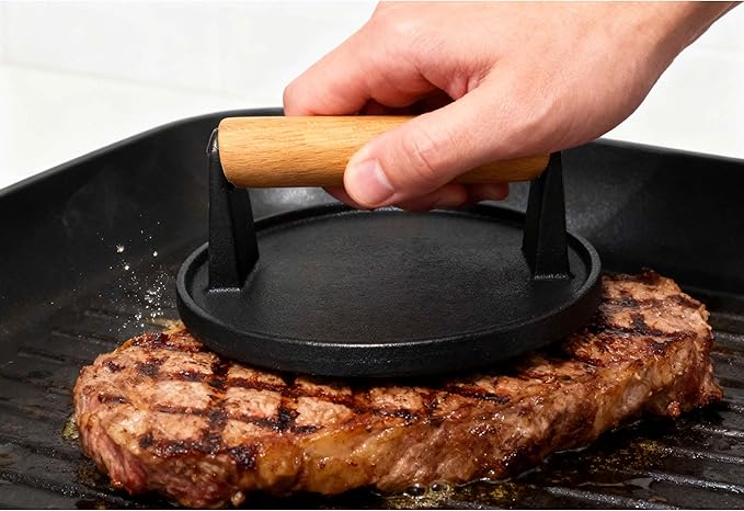 14.5cm Smashed Burger Press，14.5cm Cast Iron Press