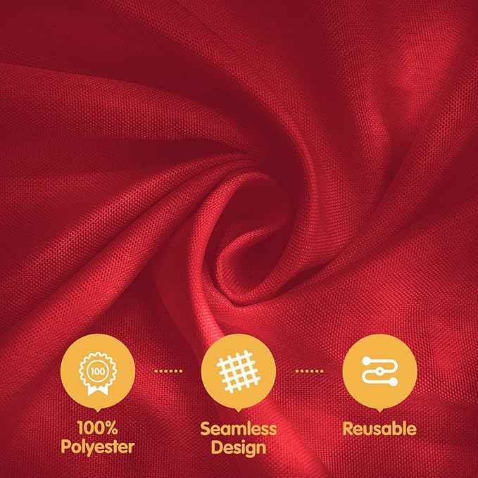 BRILLMAX 6 Pack Burgundy Tablecloths 60 x 126 Inch for 8ft Rectangle Tables - 150 GSM Polyester Fabric, 15" Standard Drop, Water, Stain & Wrinkle Resistant Cloth Cover for Wedding Dining Buffet