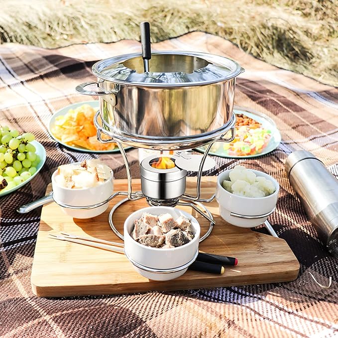 DOITOOL 6 Pack Chafing Fuel Holder - Stainless Steel Fuel Holders with Safety Cover - Buffet Warmer Canned Heat Box for Buffet Barbecue Party Supplies