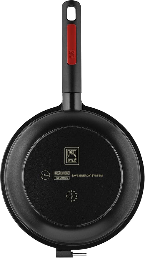 BRA COOKWARE Premiere Dual Skillet | 10.2 inches Double Frying Pan for Frittatas & Spanish Omelets | PFOA Free Triple Nonstick Coating | Full Induction Reversible Pan | Cast Aluminum Flip Skillet