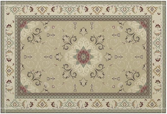 Persian Carpet Design Placemats Set of 4 Retro Tribal Texture Floral Art Printed Dining Table Mats for Restaurant Home Kitchen Holiday Picnic Party Decor 12x18in