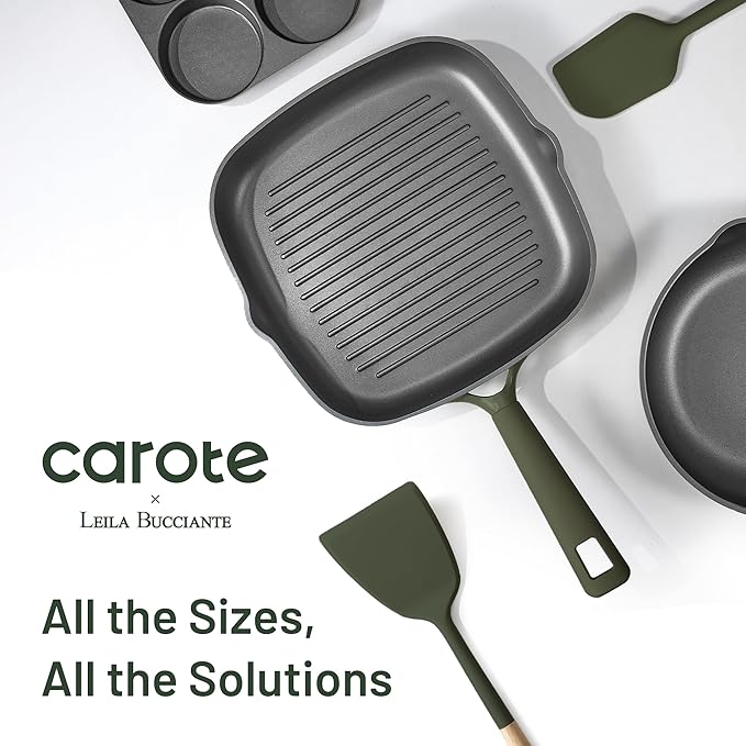 CAROTE 31PCS Pots and Pans Set, Nonstick Cookware Set Kitchen Non Stick Induction Titanium Cookware Non-toxic Granite Cooking set