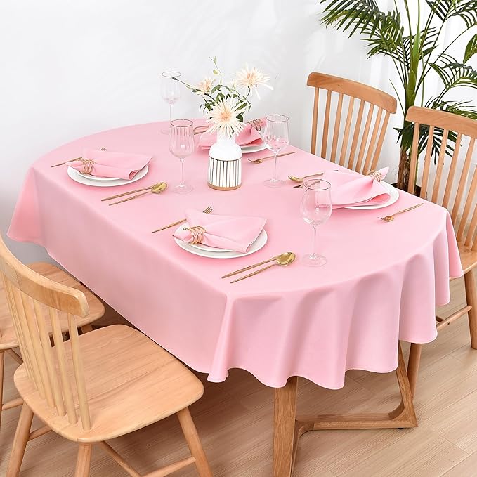 Wolkemer Set of 4 Pink Cloth Napkins 17 x 17 Inches Solid Washable Polyester Dinner Napkins with Hemmed Edges for Dinners Parties Weddings Banquets Events Table Decoration