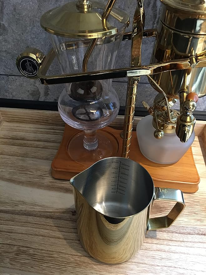 Milk Frothing Pitcher 20oz Stainless Steel Cup Perfect for Latte Cappuccino Stainless Steel Milk Frother Steaming Pitcher Rose Golden Color 600ml