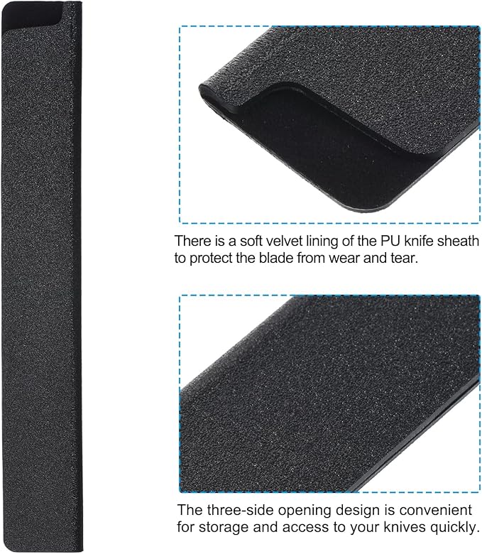 PATIKIL ABS Knife Cover Sleeves for 8" Slicing Carving Knife, Knives Edge Guard Blade Protector Universal Knife Sheath for Home Kitchen, Black