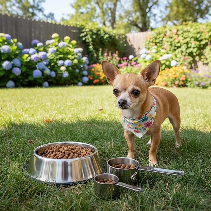 KEAWELL Premium Dog and Cat Food Measuring Cup 18/10 Stainless Steel (1, 1/4 Cup)