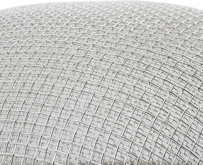 Winco Strainer, 10.5-Inch Diameter, Medium Double Mesh, Nickel, Tan