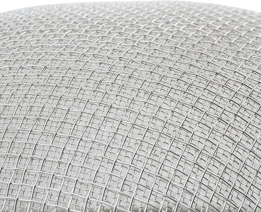 Winco Strainer, 10.5-Inch Diameter, Medium Double Mesh, Nickel, Tan