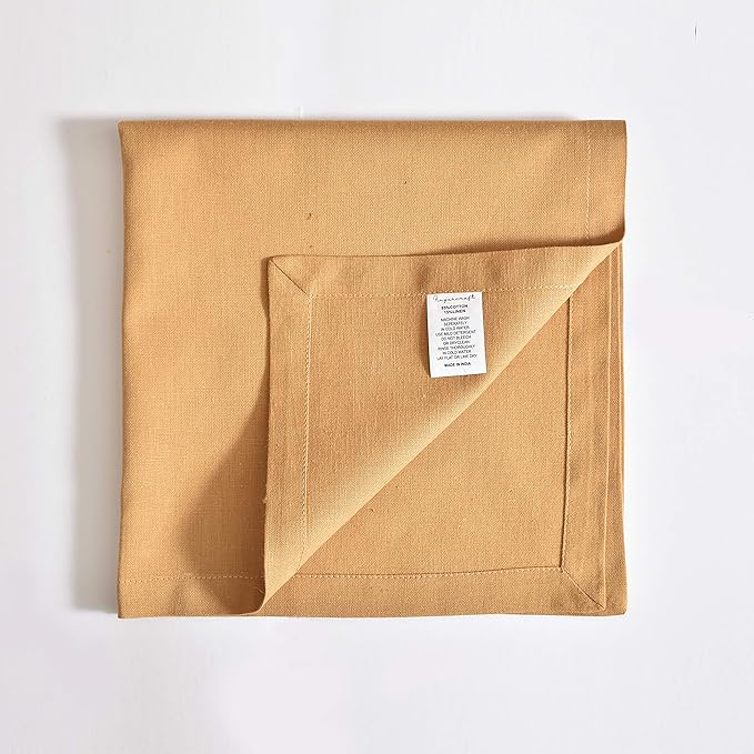 Fingercraft Cloth Napkins, Cotton Linen Blend,12 Pack Easter Special,Beige Premium Quality, Mitered Corners for Restaurant Home Every Day Use Napkins are Pre Shrunk and Good Absorbency Khaki Beige
