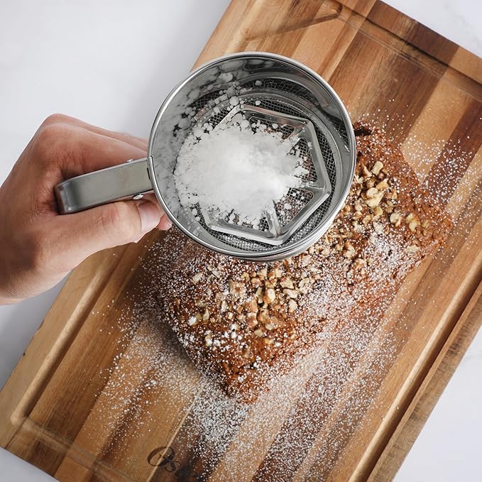 Oster Helmsdale 2 Cup Stainless Steel Flour Sifter for Baking for Crank Sifter