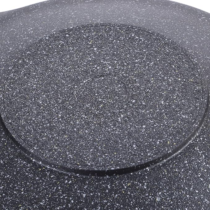 Korean Grill Pan with Non Stick Coating BBQ Griddle for Indoor and Outdoor Cooking Black (38cm)
