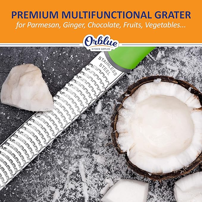 Orblue Premium Apple Corer Tool & Lemon Zester Bundle