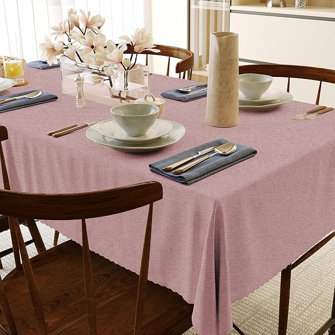 HX&OD Rectangular Tablecloth Cationic Fabric Waterproof Stain Resistant Wrinkle-Resistant for Home/Decoration/Party/Buffet/Wedding/Dining Room/Camping