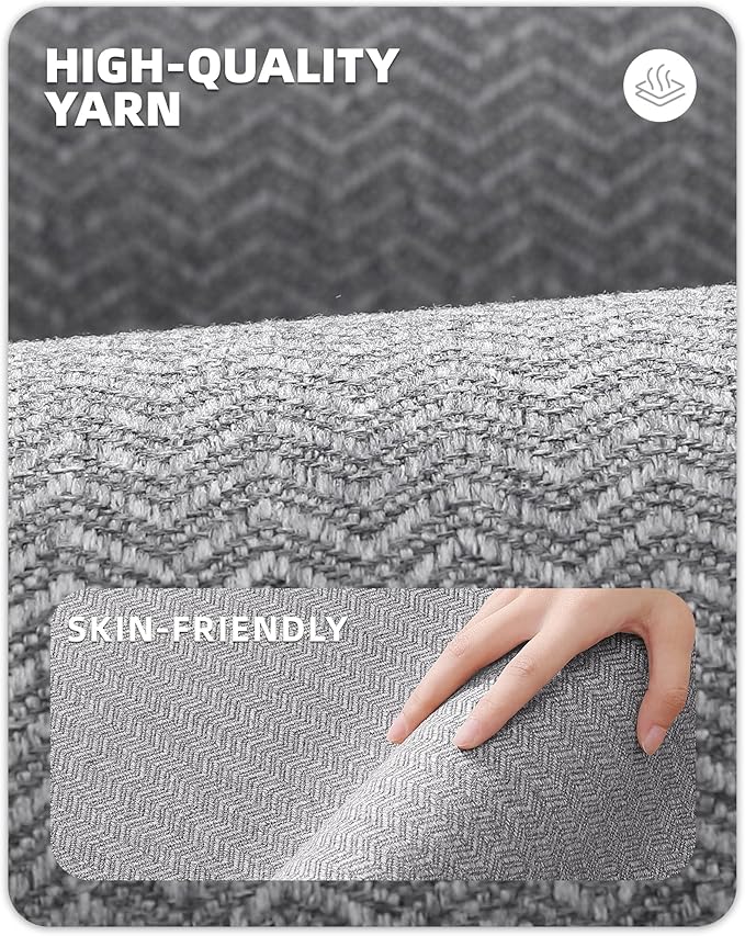 Color&Geometry Kitchen Rugs Set Kitchen Mats for Floor 2 Piece, 17"X29"+17"X59" Light Grey Kitchen Rugs Non Slip Washable with Rubber Backing, Quick Dry Low Pile Kitchen Runner Rug Kitchen Sink Mat