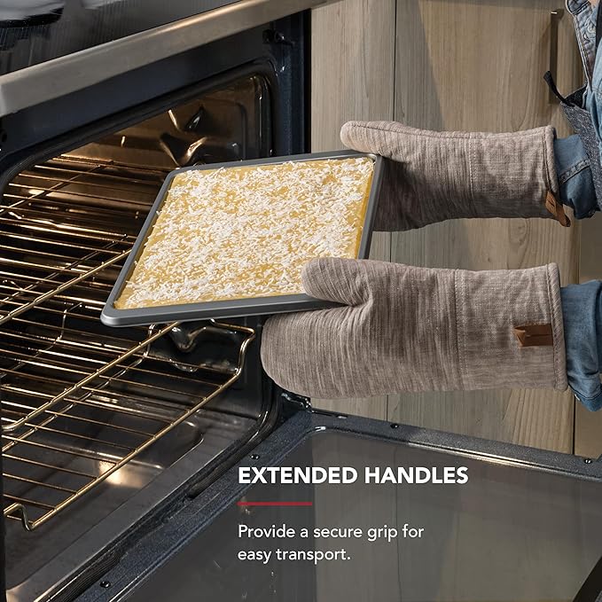 KitchenAid Premium Aluminized Steel Baking Sheet, Nonstick, 10x15 Inch, Contour Silver (Pack of 6)