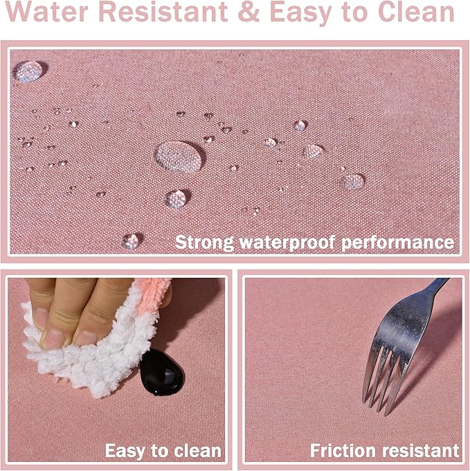 HX&OD Rectangular Tablecloth Cationic Fabric Waterproof Stain Resistant Wrinkle-Resistant for Home/Decoration/Party/Buffet/Wedding/Dining Room/Camping
