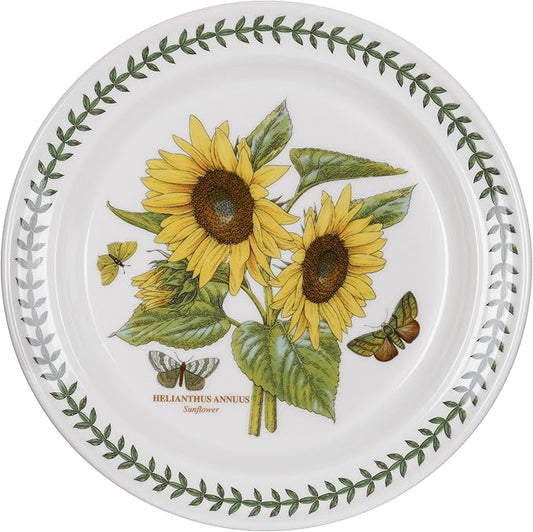 Portmeirion Botanic Garden Dinner Plate, Sunflower Motif, Set of 6