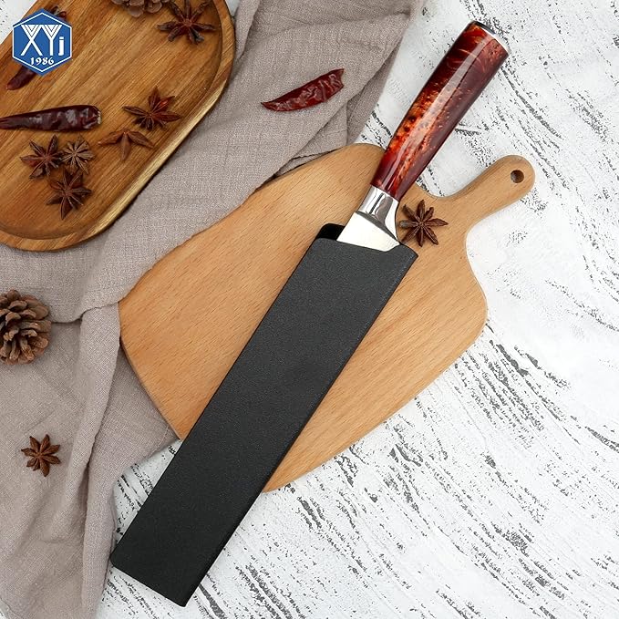 XYJ 3pcs/set Safety Sheath Sleeves,Universal Edge Guards For 10'' Kitchen Knife,Black ABS Knife Cover Case,Blade Guard Protectors,Chef Knives Covers or Sleeve