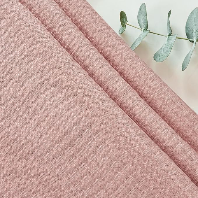 maxmill Rectangle Tablecloth Weaved Texture Design Water Resistant Wrinkle Free Spill-Proof, Soft Table Cloth for Dining Room Decoration, Banquet Parties Holiday Dinner, 52 x 84 Inch Pale Blush