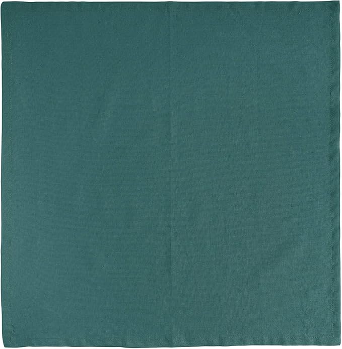 FINGERCRAFT Cloth Napkins, Cotton Linen Mitered Corner Soft Durable Washable Eco-Friendly Napkins Cloth 12 Pack, 18x18 inch Premium Quality for Home Hotel Parties Christmas Wedding Dinner Teal