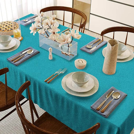 HX&OD Rectangular Tablecloth Cationic Fabric Waterproof Stain Resistant Wrinkle-Resistant for Home/Decoration/Party/Buffet/Wedding/Dining Room/Camping