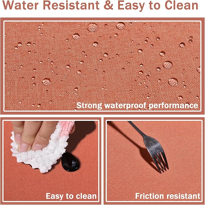 HX&OD Rectangular Tablecloth Cationic Fabric Waterproof Stain Resistant Wrinkle-Resistant for Home/Decoration/Party/Buffet/Wedding/Dining Room/Camping