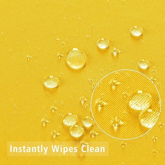 Obstal 210GSM Rectangle Table Cloth - Heavy Duty Water Proof Microfiber Tablecloth, Decorative Fabric Table Cover for Outdoor and Indoor Use (Yellow, 60 x 102 Inch)