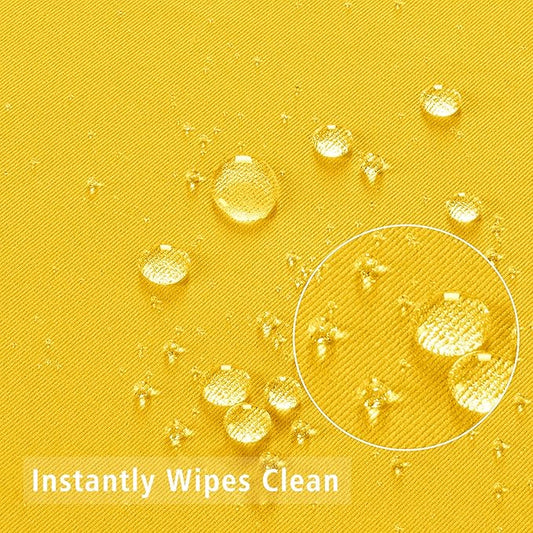 Obstal 210GSM Rectangle Table Cloth - Heavy Duty Water Proof Microfiber Tablecloth, Decorative Fabric Table Cover for Outdoor and Indoor Use (Yellow, 60 x 84 Inch)