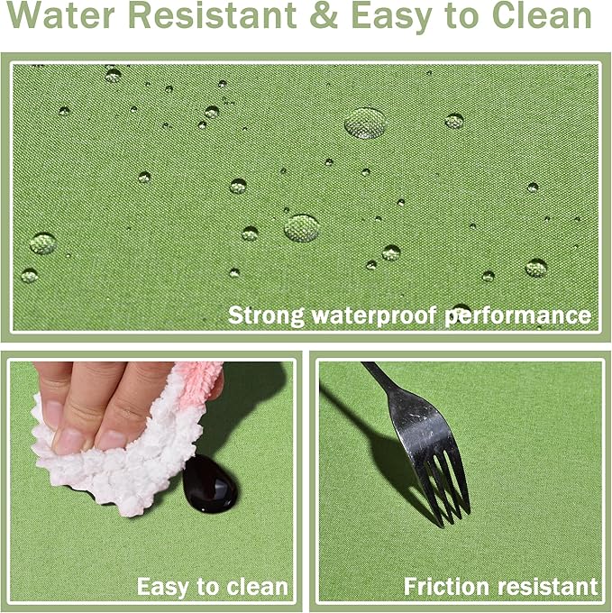 HX&OD Rectangular Tablecloth Cationic Fabric Waterproof Stain Resistant Wrinkle-Resistant for Home/Decoration/Party/Buffet/Wedding/Dining Room/Camping