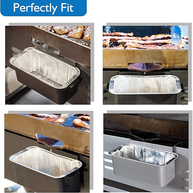 Matchwaves 20 Pack Blackstone Grease Cup Liners, Grease Catcher Liner, Aluminum Foil Drip Pan for 28 and 36 inch Blackstone Griddle