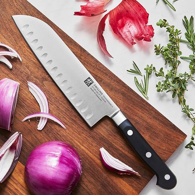 ZWILLING Professional S Knife Set with Block, Chef’s Knife, Serrated Utility Knife, 7 Piece, Bamboo