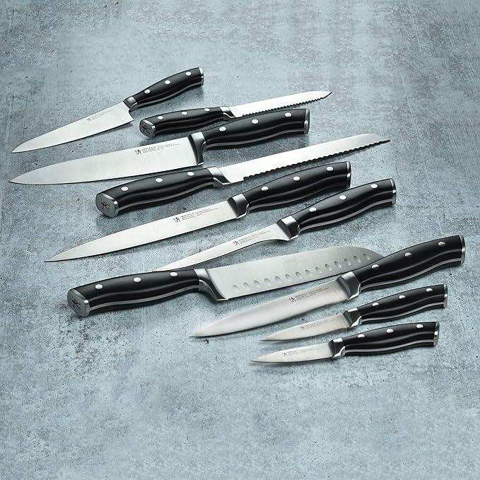 Henckels Forged Accent 20 Piece Self Sharpening Knife Block Set - Black Handles