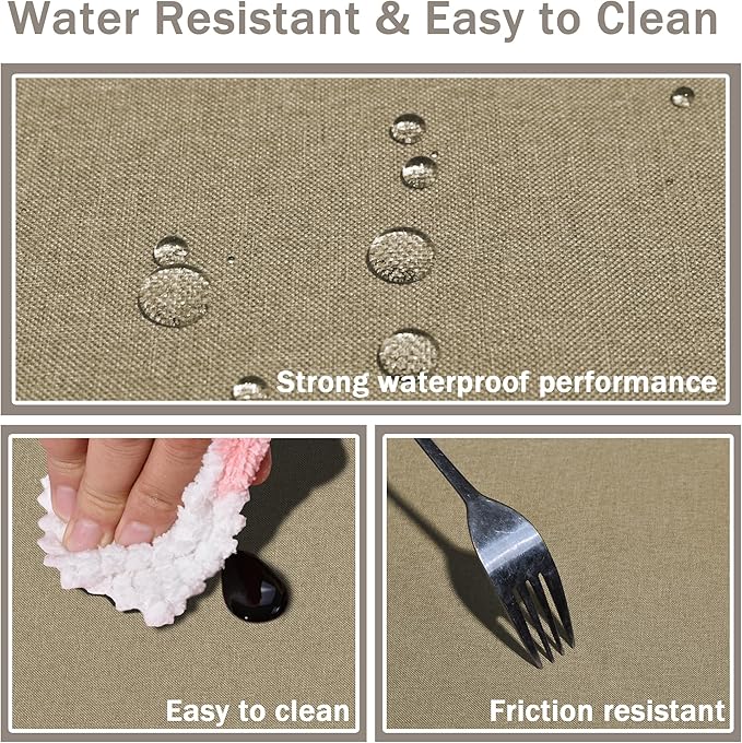 HX&OD Rectangular Tablecloth Cationic Fabric Waterproof Stain Resistant Wrinkle-Resistant for Home/Decoration/Party/Buffet/Wedding/Dining Room/Camping