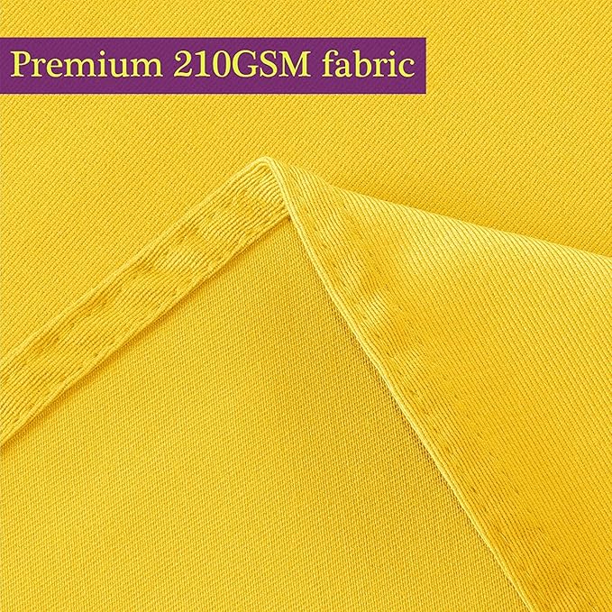 Obstal 210GSM Rectangle Table Cloth - Heavy Duty Water Proof Microfiber Tablecloth, Decorative Fabric Table Cover for Outdoor and Indoor Use (Yellow, 54 x 108 Inch)