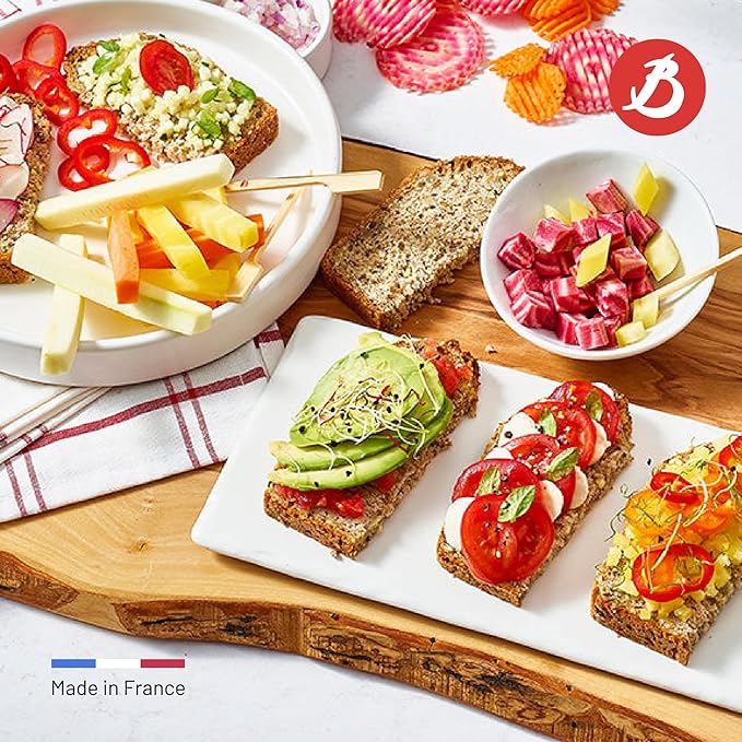 de Buyer REVOLUTION XL Pusher - Ideal for Slicing Long Fruits & Vegetables - Designed for LA MANDOLINE REVOLUTION - Made in France