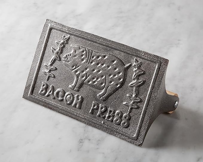 Outset Bacon Press, 6.75 Inches, Metallic