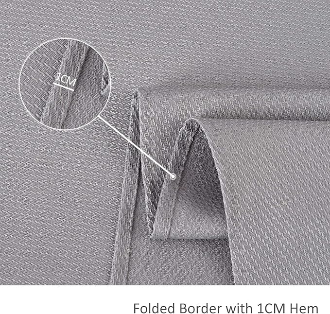maxmill Textured Rectangular Tablecloth Water Resistance Antiwrinkle Spillproof Soft Jacquard Table Cloth for Dining Room, Buffet Banquet Parties and Holiday Dinners, 60 x 104 Inch, Light Gray