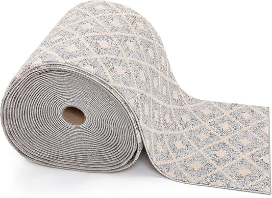 Well Woven Custom Size Hallway Stair Runner - Choose Your Length - Ainsley Grey Diamond Trellis Geometric Tribal - 27 Inches Wide x 13 Feet Long Runner (27" x 13' Runner) Rug