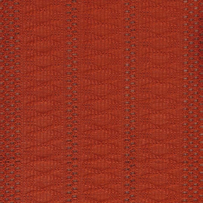 ZeeMart Macrame Style Boho Table Runner, Burnt Ochre Fall Table Runners 60 Inches Long, Farmhouse Woven Home Decor, 12x60 Inch, Dark Orange