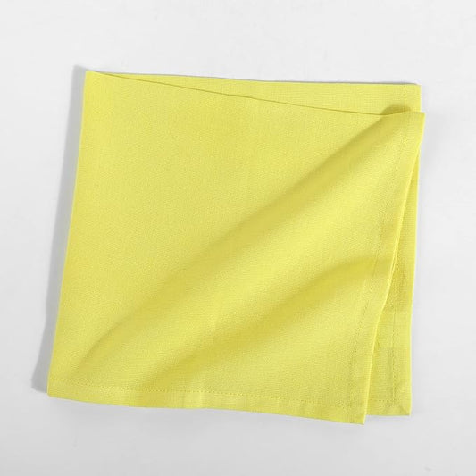FINGERCRAFT Dinner Cloth Napkins, Cotton Linen Blend Fabric 12 Pack Easter Special, Premium Quality, Mitered Corners Napkins Cloth for Every Day Use Napkins are Pre Shrunk and Good Absorbency Lemon