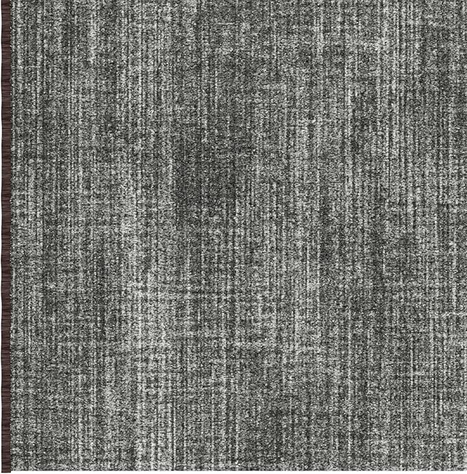 Ottomanson 2-Piece Kitchen Rug Set - Non Slip Runner & Washable Mat - 1'11" x 4' + 1'11"' x 5' - Durable, Stain Resistant for Entryway, Bedroom and Bathroom, Solid Brown