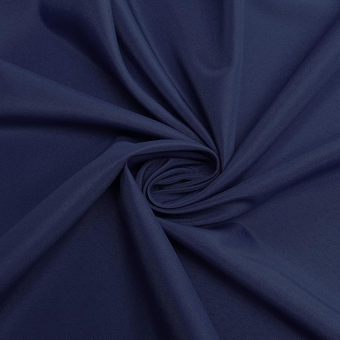 sancua 60 Inch Round Tablecloth (Fits 20-48 Inch Tables), Water Resistant Spill Proof Washable Polyester Table Cloth Decorative Fabric Table Cover for Dining, Buffet Parties and Camping, Navy