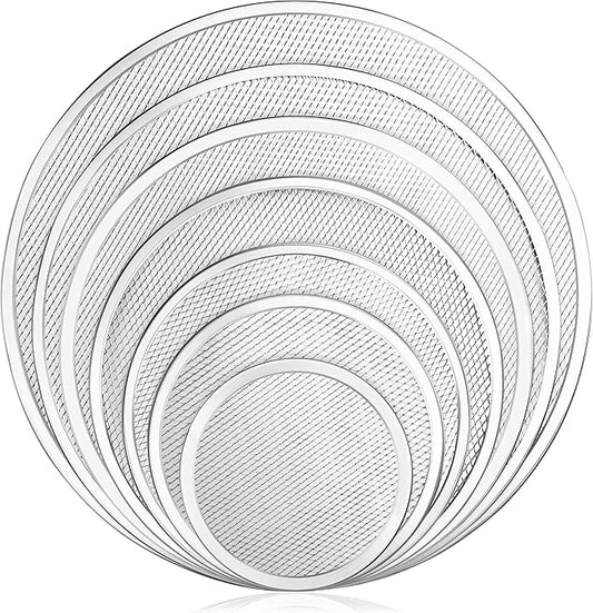 New Star Foodservice 50677 Restaurant-Grade Aluminum Pizza Baking Screen, Seamless, 12-Inch