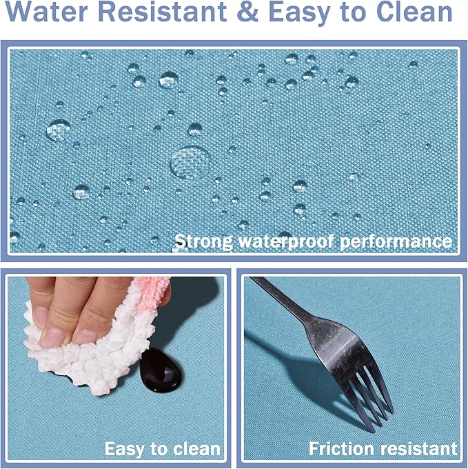 HX&OD Rectangular Tablecloth Cationic Fabric Waterproof Stain Resistant Wrinkle-Resistant for Home/Decoration/Party/Buffet/Wedding/Dining Room/Camping