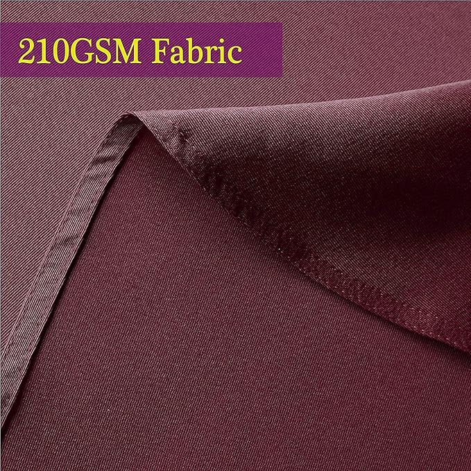 Obstal 210GSM Rectangle Burgundy Tablecloth, Christmas Decorations Table Cloth Waterproof, Table Cover Protector for Holiday Party Use (Burgundy,54 x 78 Inch)